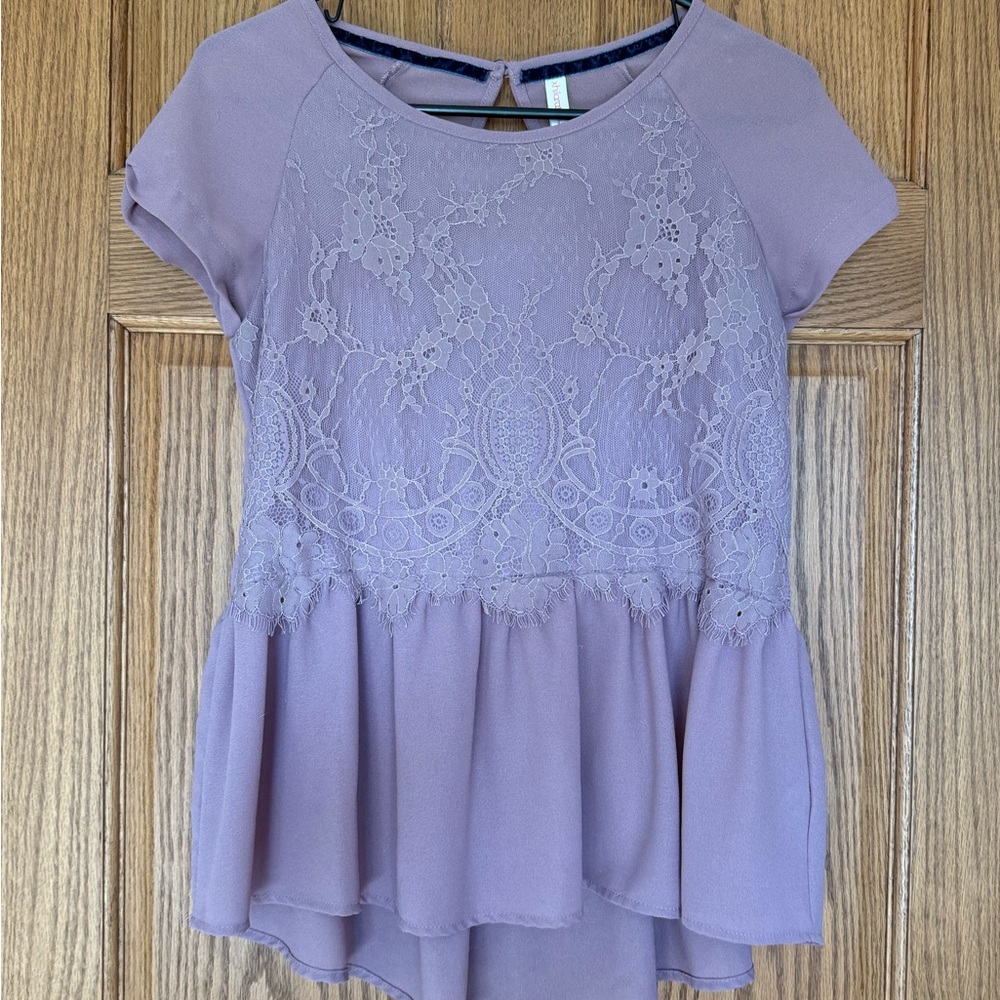 Xhilaration Pink Lace Blouse